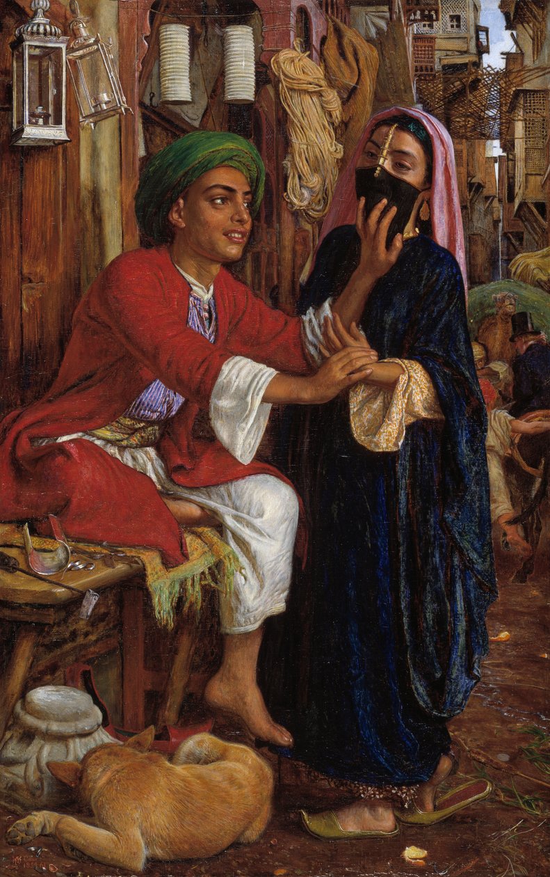 Lanternemagerens frieri, en gadescene i Kairo af William Holman Hunt