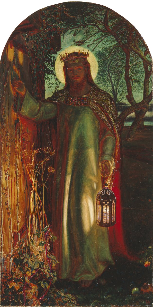 The Light of the World, ca. 1852 (olie på lærred) af William Holman Hunt