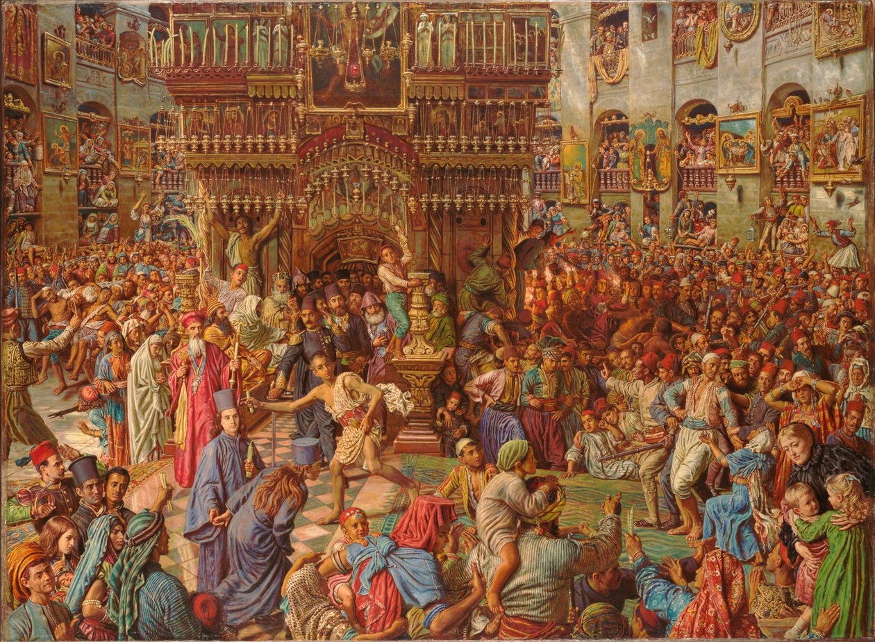 Miraklet med den hellige ild, Gravkirken af William Holman Hunt