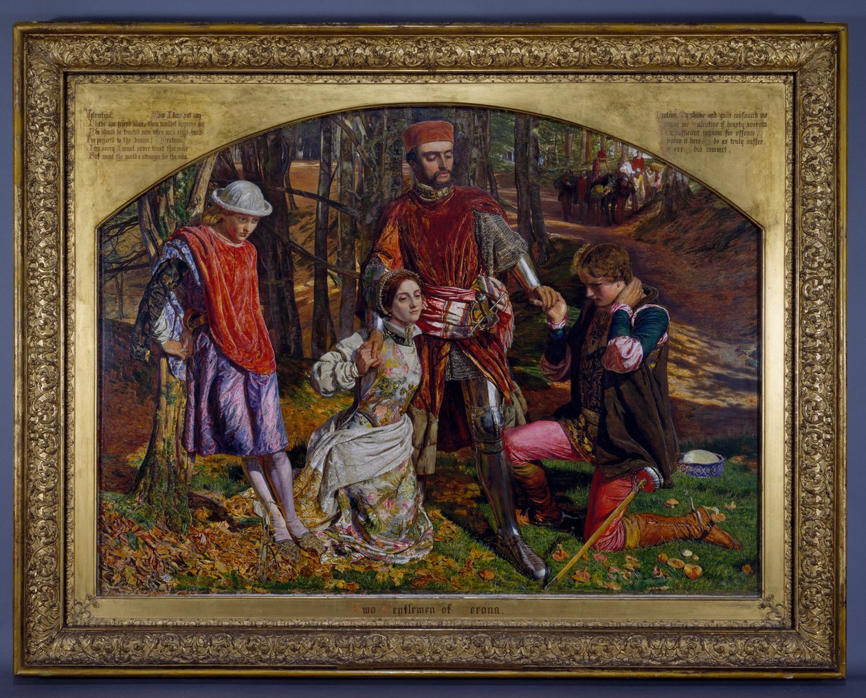 Valentin redder Sylvia fra Proteus, 1851 af William Holman Hunt
