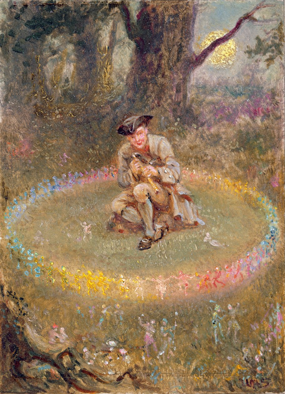 The Fairy Ring- the Enchanted Piper, c.1880 af William Holmes Sullivan