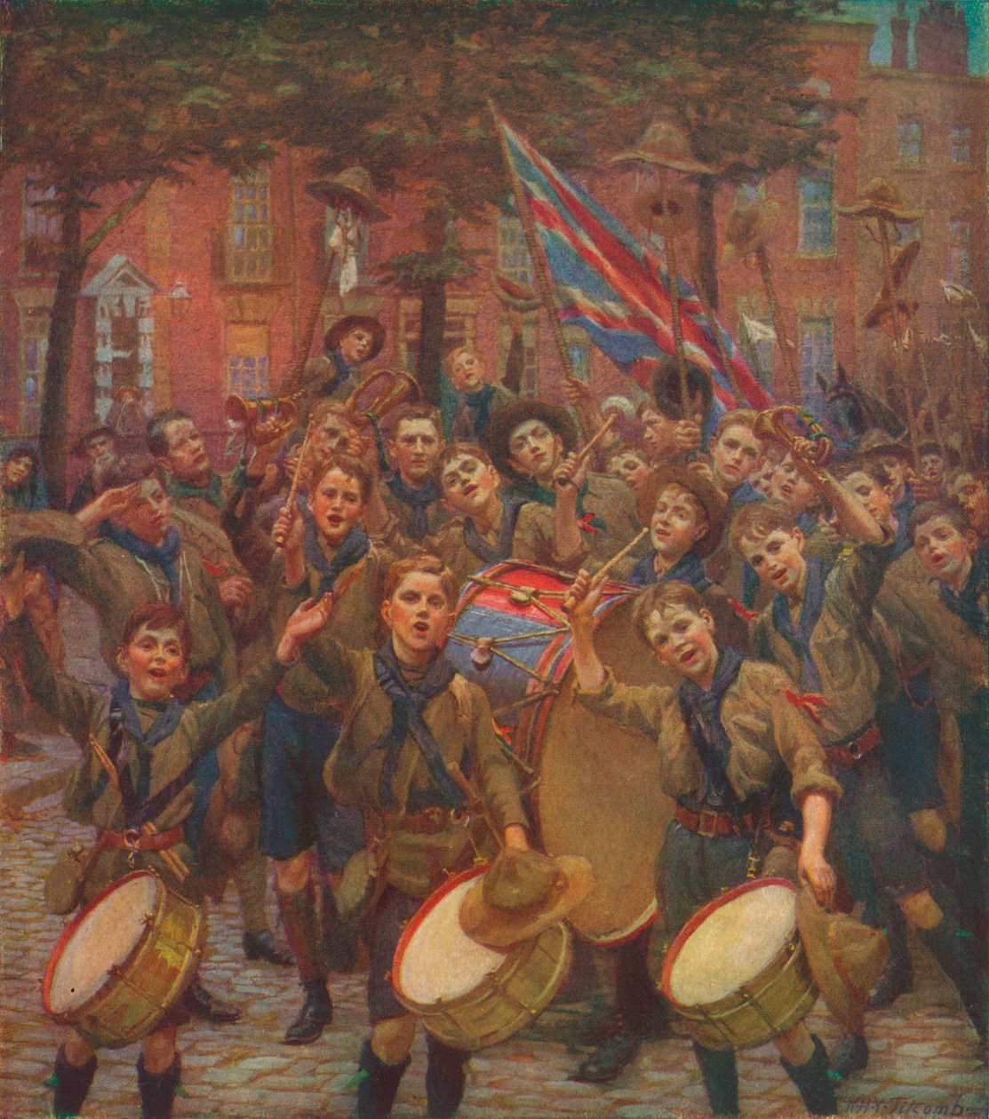 Cheering the Chief Scout, c1914 1928 af William Holt Yates Titcomb