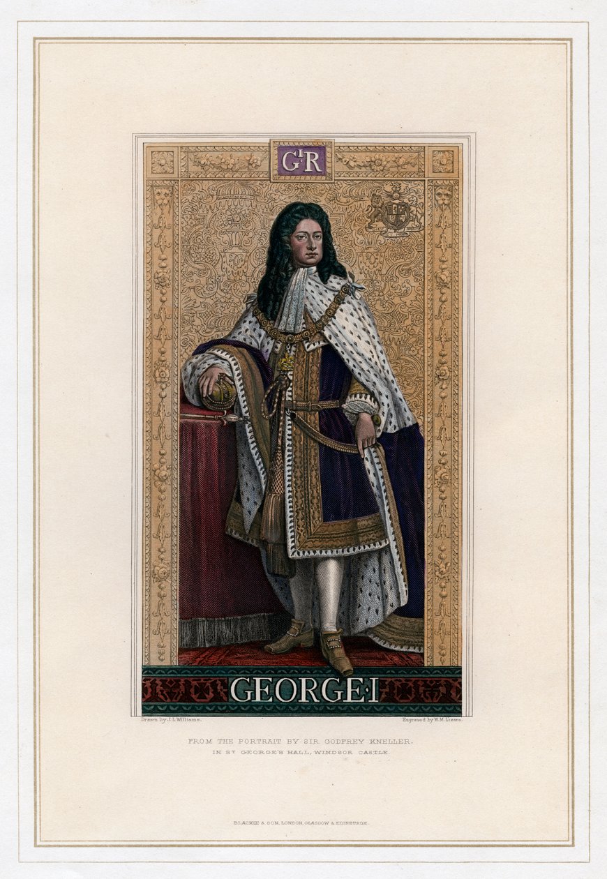 George I, konge af Storbritannien af William Home Lizars