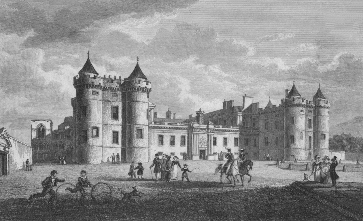 Palace of Holyrood, 1831. af William Home Lizars