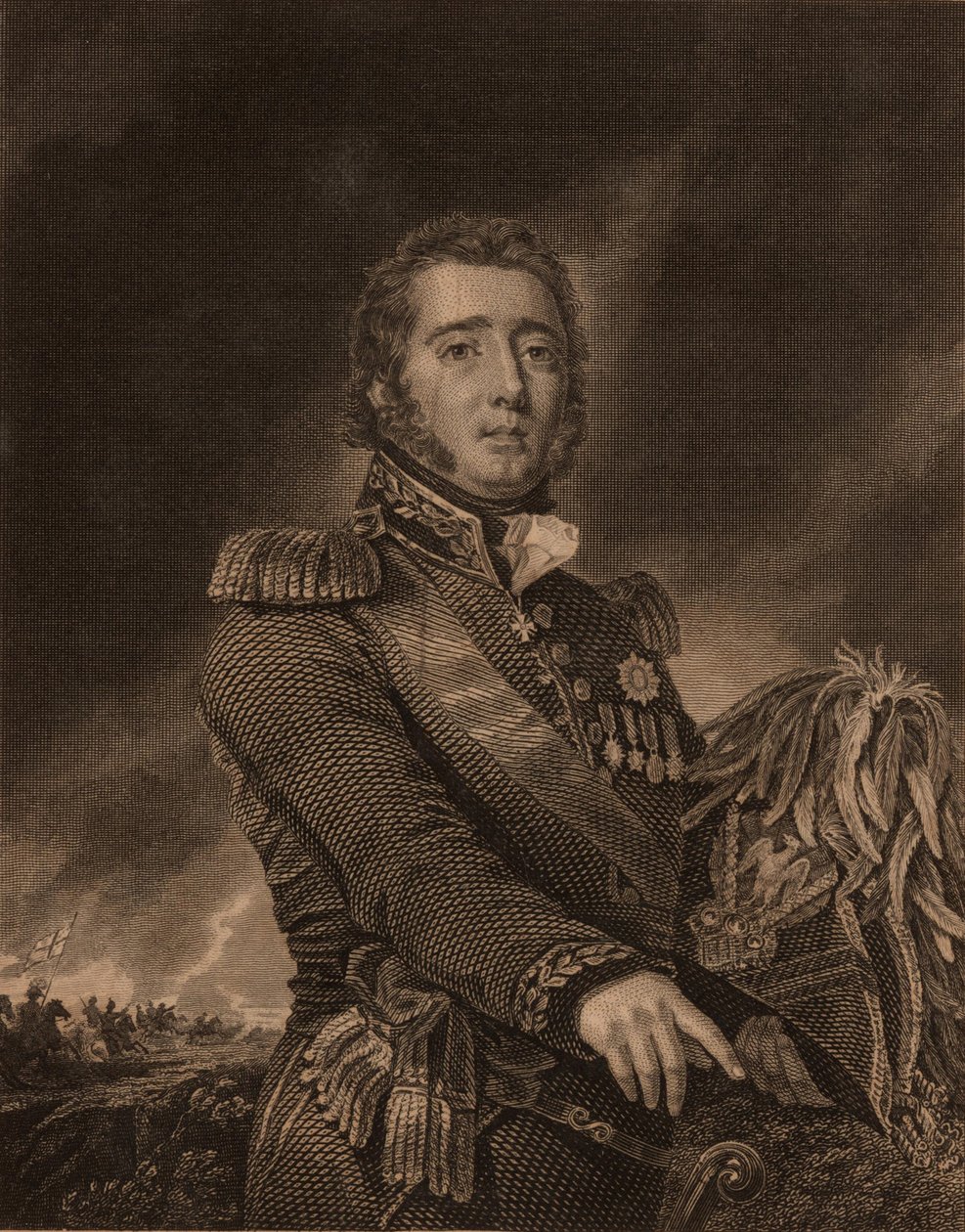 Portræt af Gregor MacGregor 1786-1845, 1822. af William Home Lizars