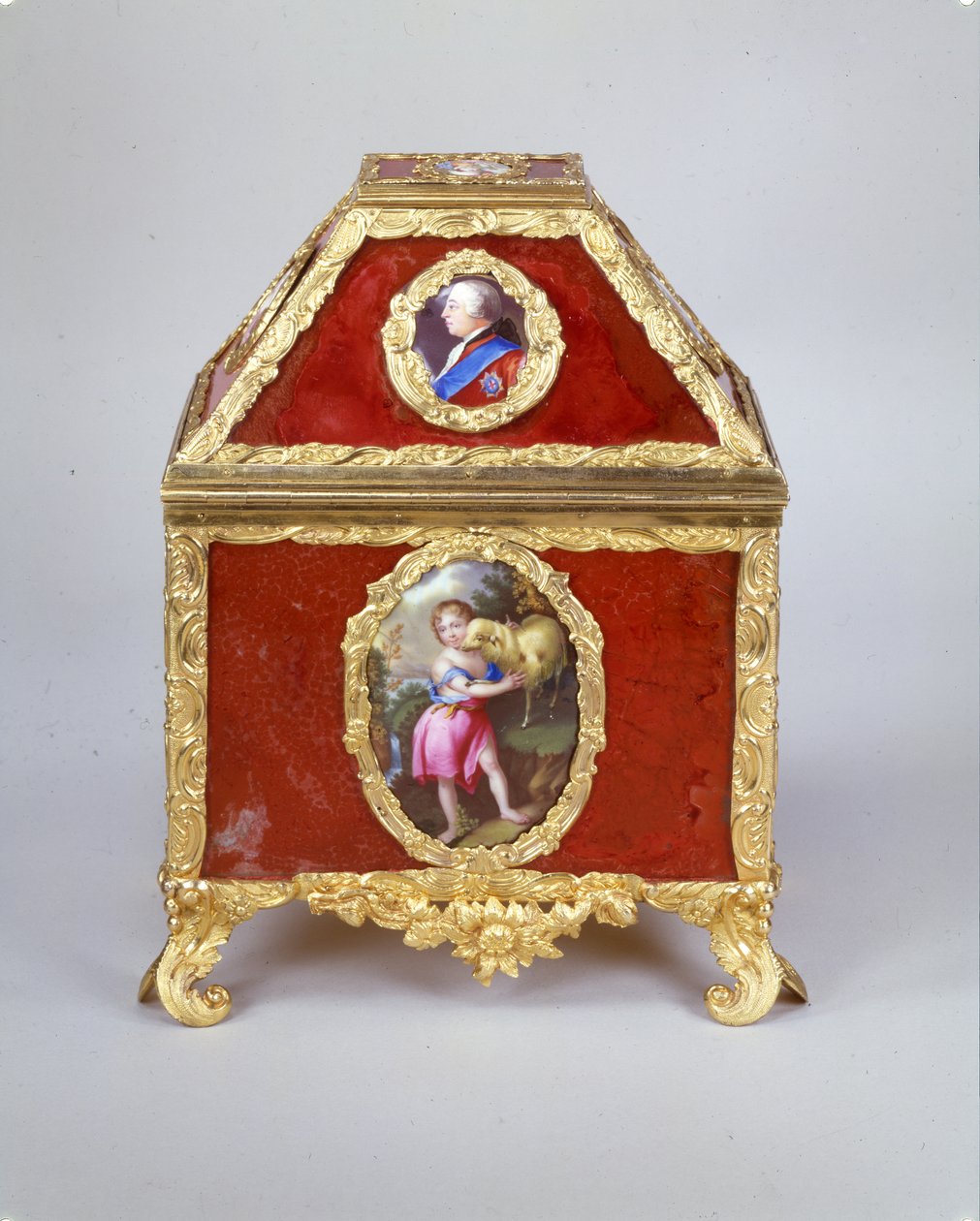 George III kiste indeholdende et randur på samme måde som James Cox, ca. 1770 af William Hopkins Craft