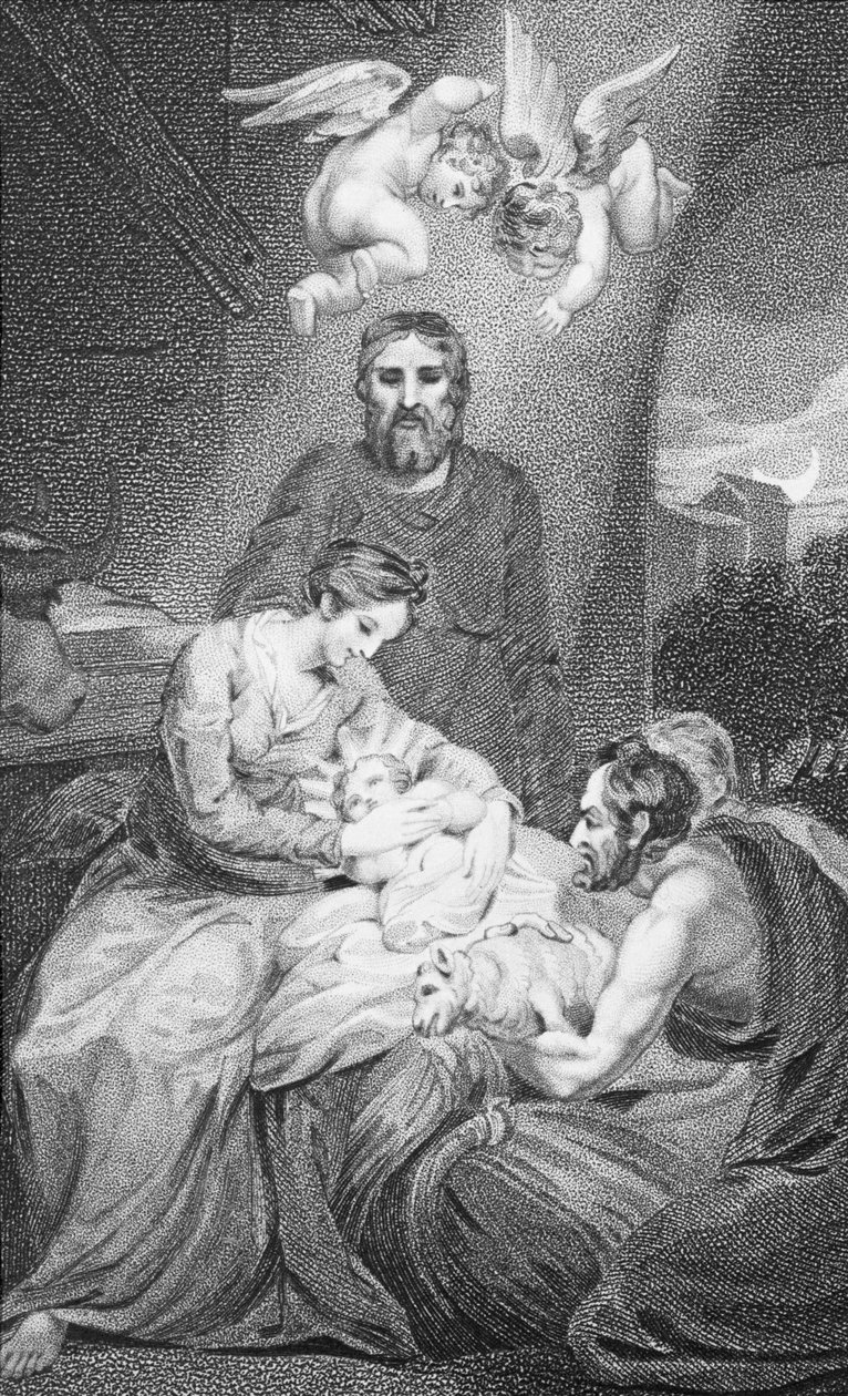 Offergaver til Frelsersbarnet, fra "The History and Life of Our Blessed Lord and Saviour Jesus Christ", af pastor J. Milner, udgivet af B. Crosby, 1808 af William Hopwood