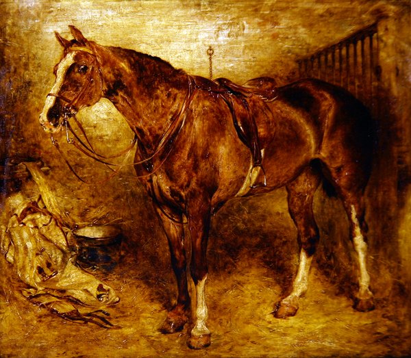 En hest i stalden af William Huggins