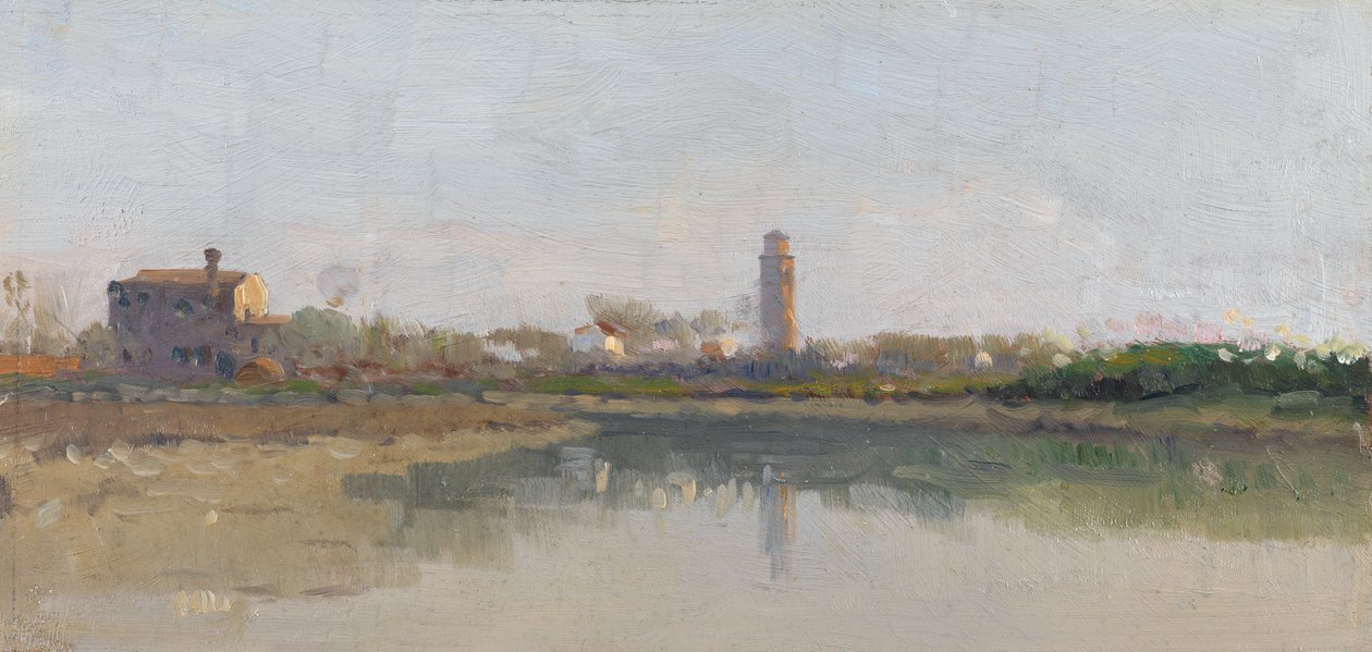 En venetiansk ø fra lagunen af William Hulton