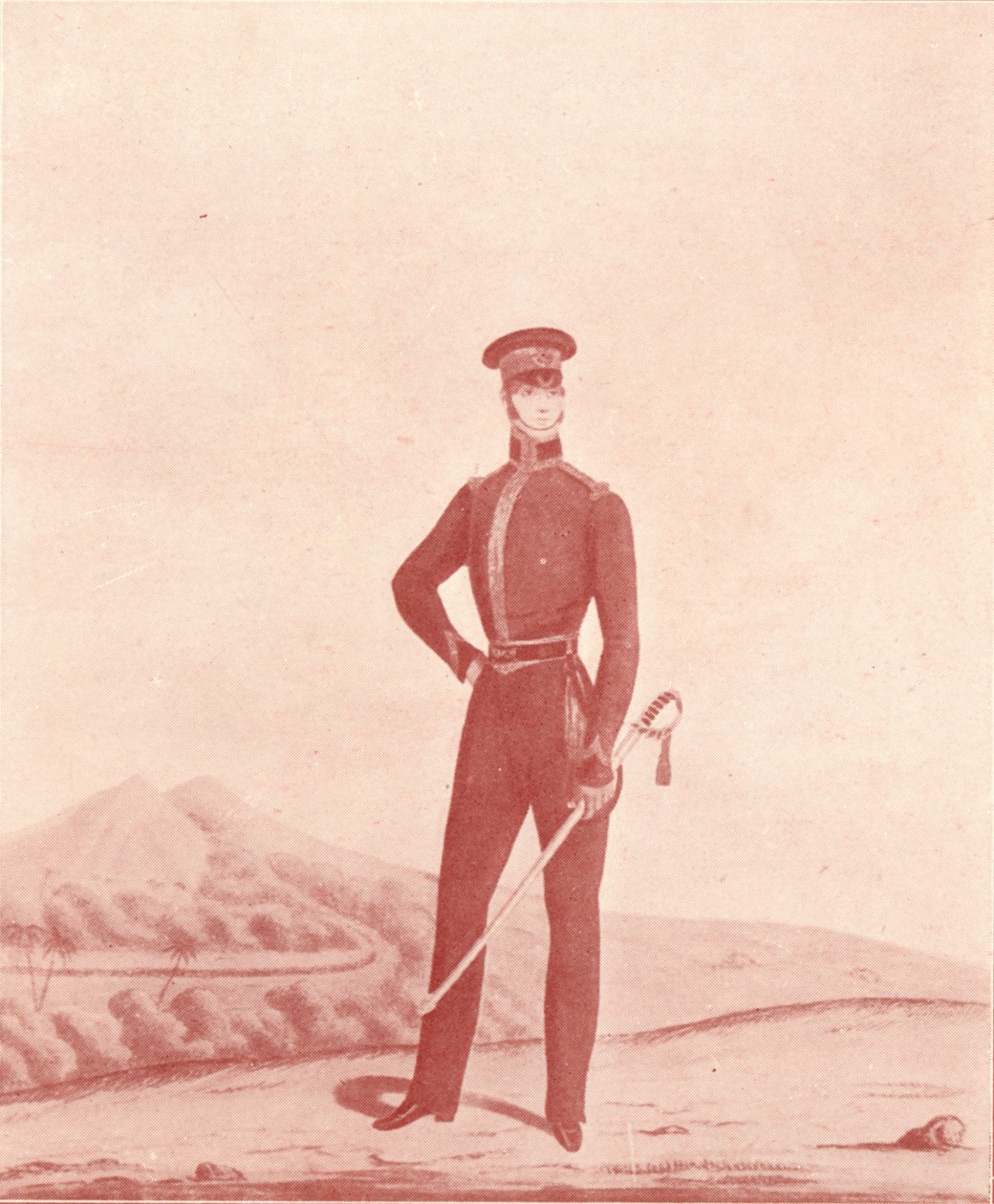 Officer for Madras Army Rifles, Klæd af, c1837-1843, 1909 af William Hunsley