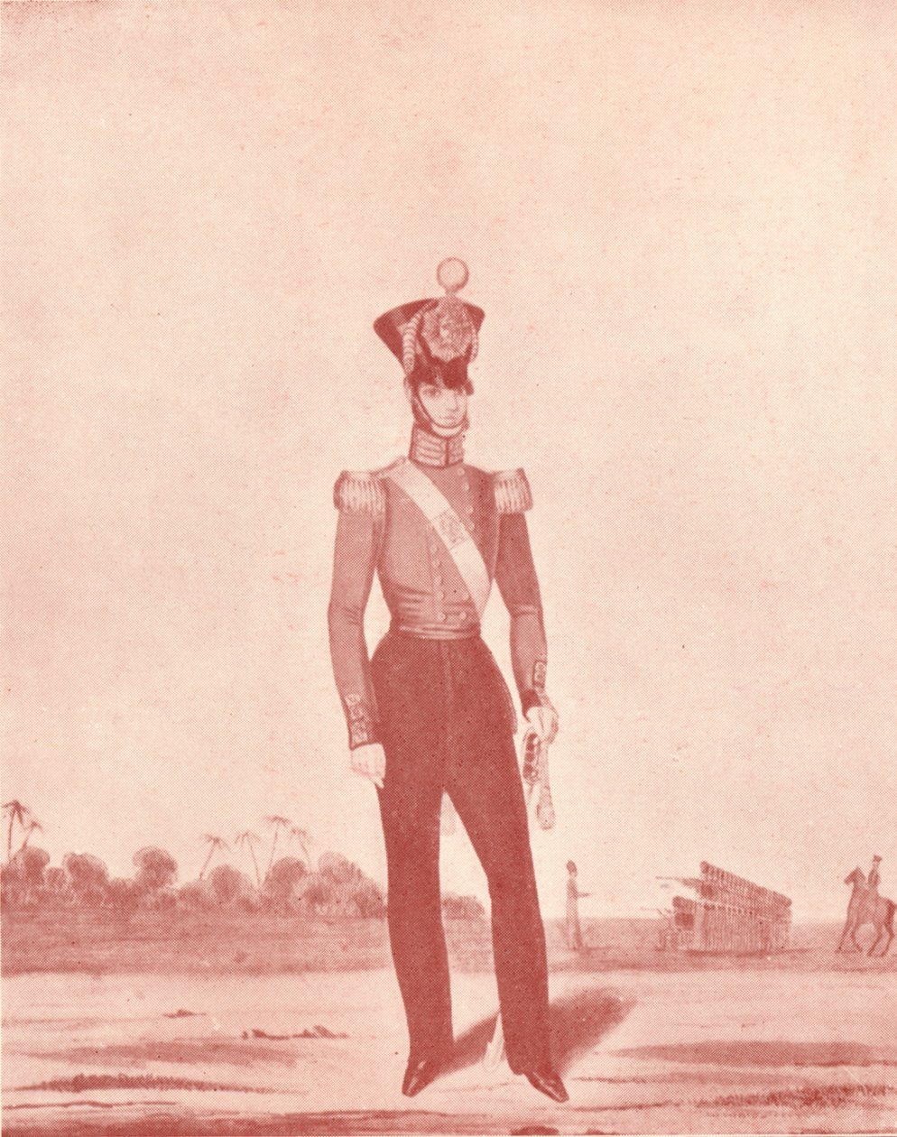 Officerer fra Madras Army Infantry on the Line, c1837-1843, 1909 af William Hunsley