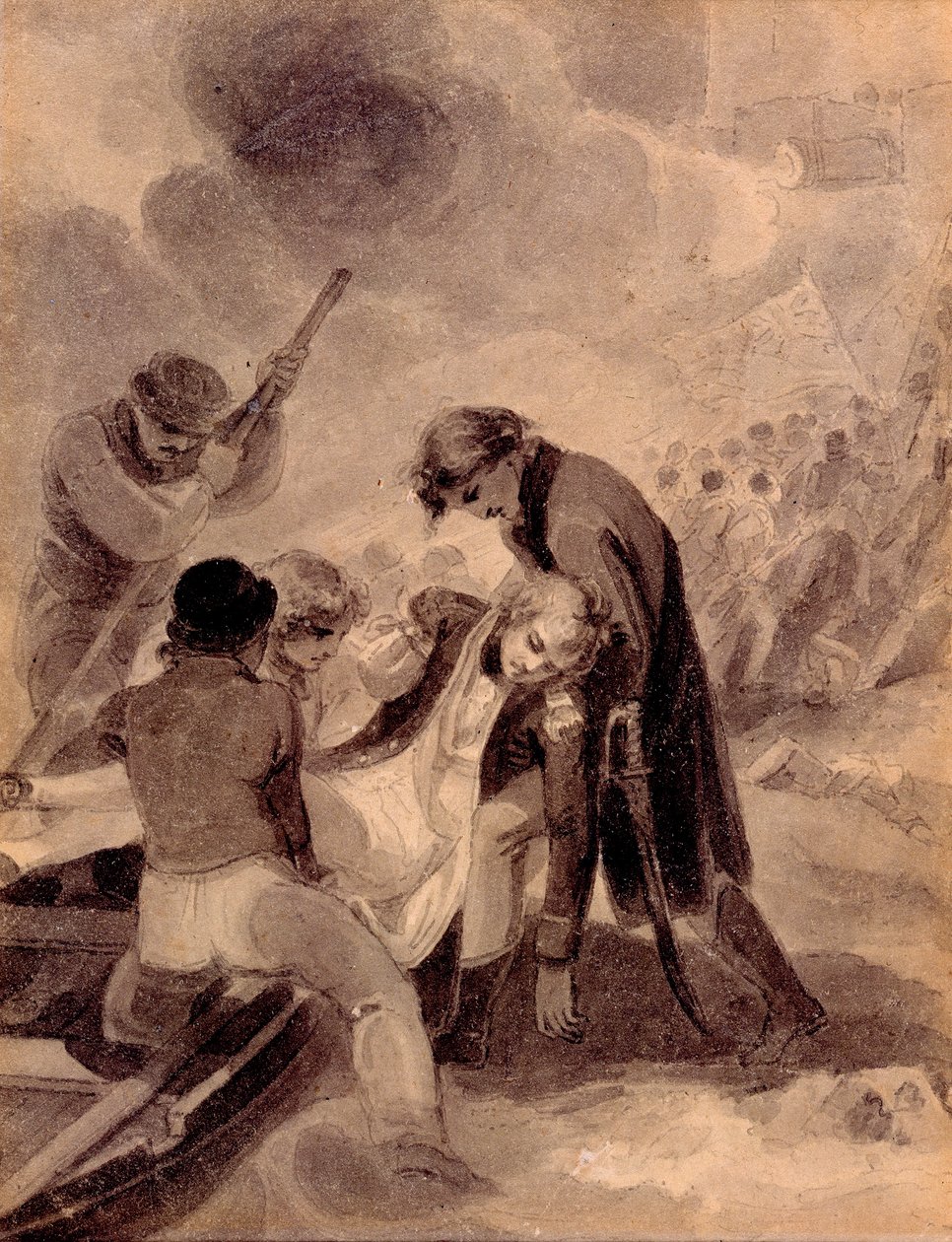 Affair of Teneriffe, 1808 (wc på papir) af William I Bromley