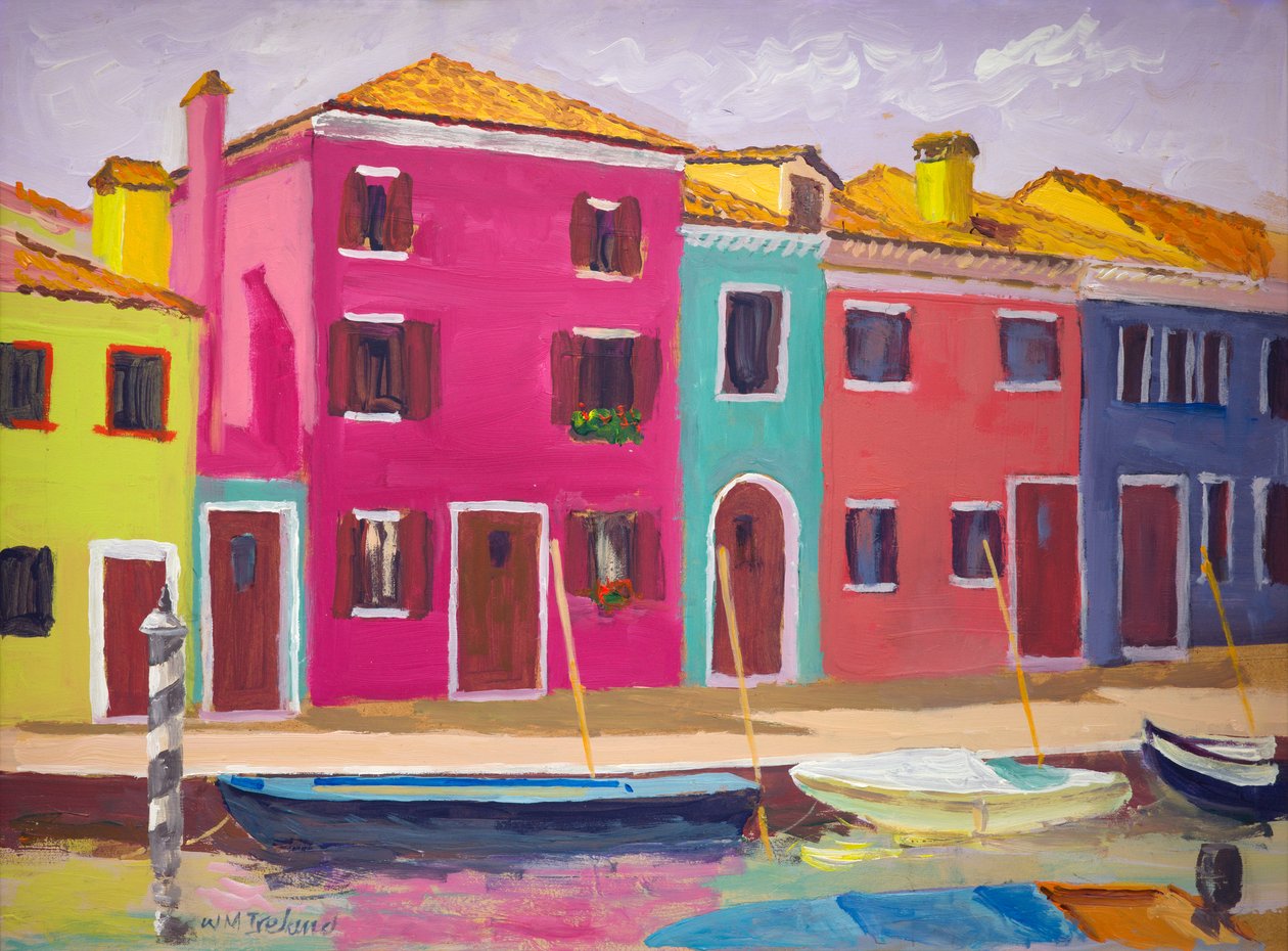 Smuk Burano (olie om bord) af William Ireland