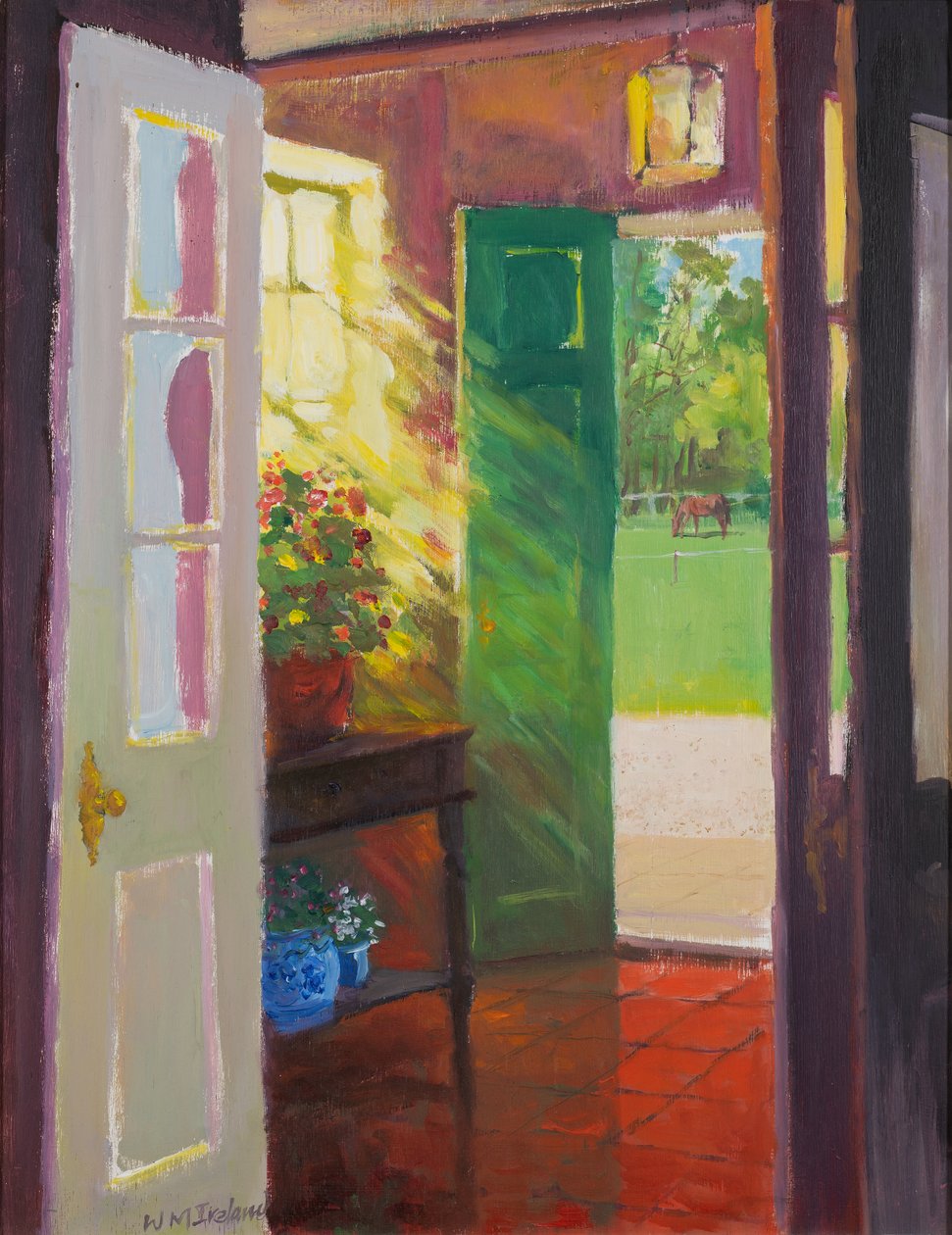 The Paddock, 2001 (olie om bord) af William Ireland