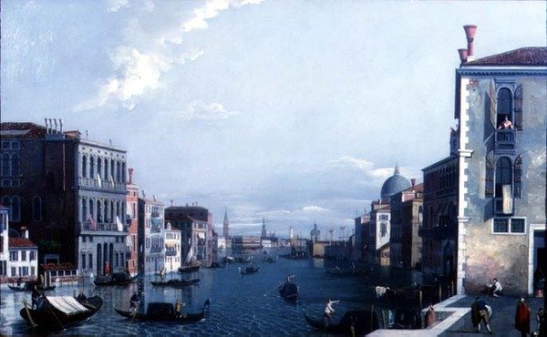 Canal Grande ser mod Dogana og Dogepaladset af William James