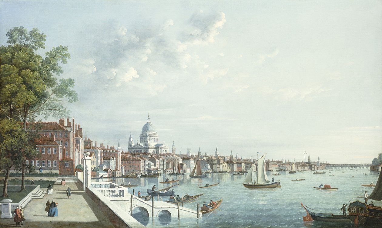 Themsen fra Somerset House, ser nedstrøms af William James