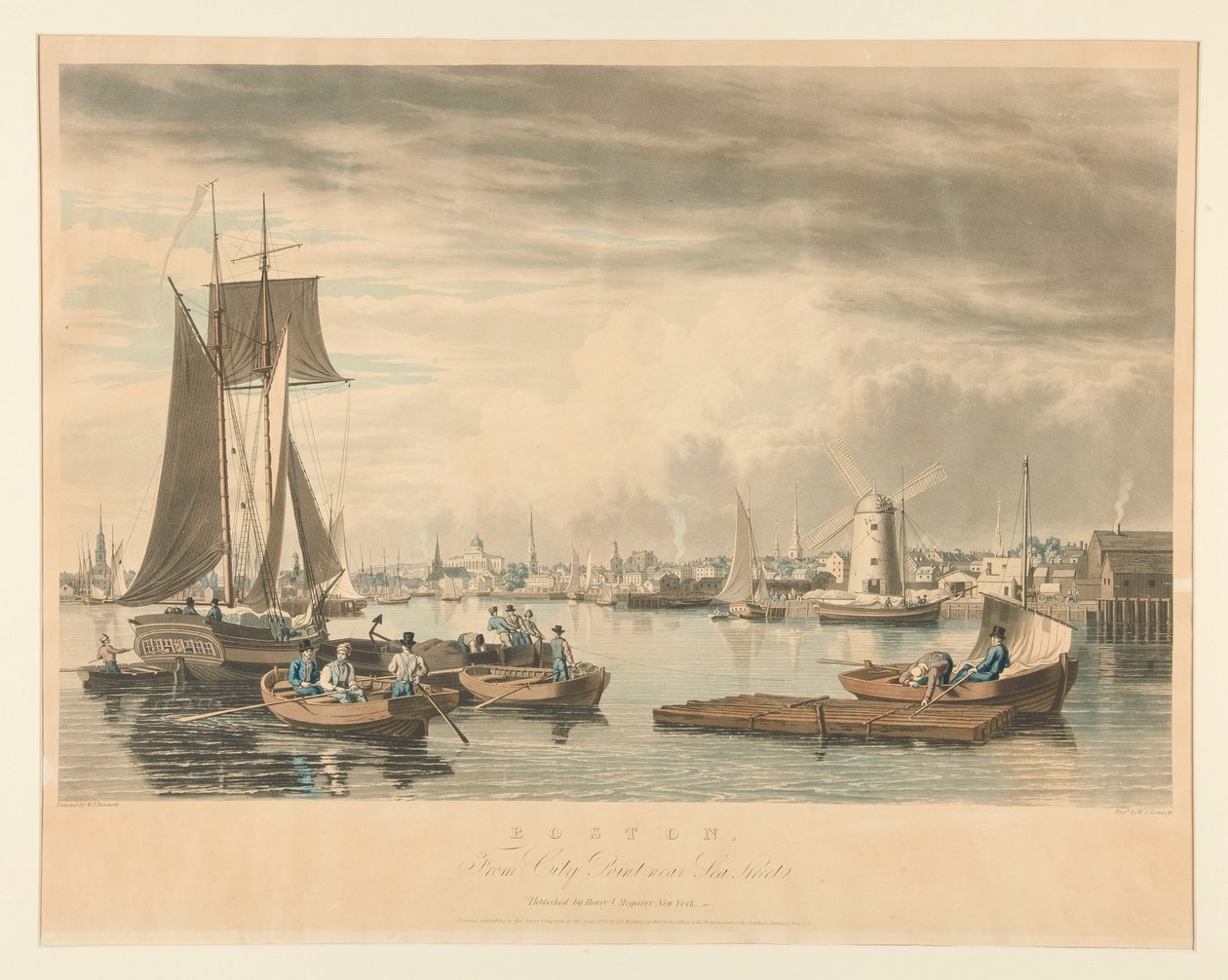 Boston / Fra City Point nær Sea Street af William James Bennett