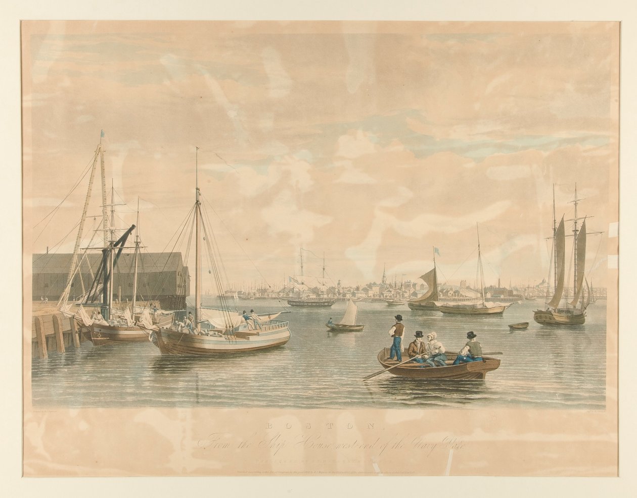Boston. / Fra Skibshuset, vestenden af Orlogsværftet af William James Bennett