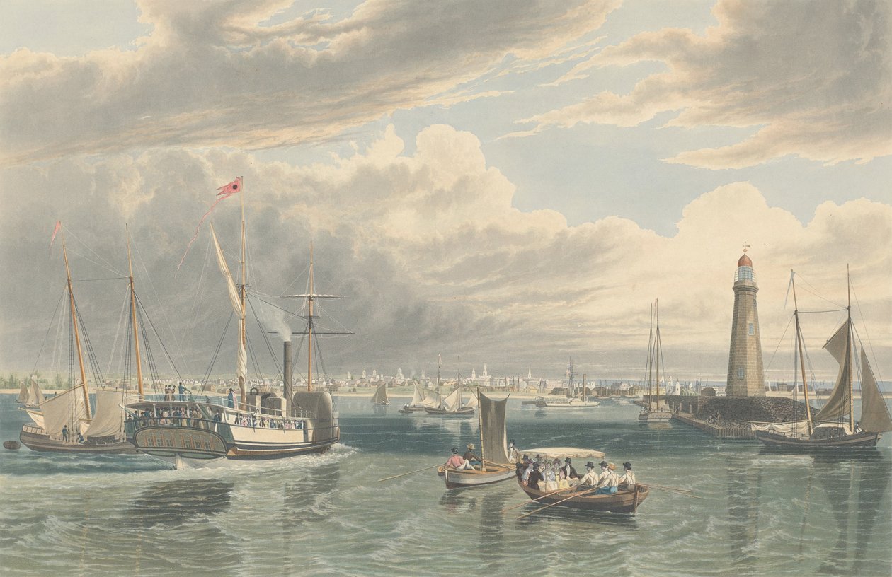 Buffalo, fra Lake Erie, udgivet 1836. af William James Bennett