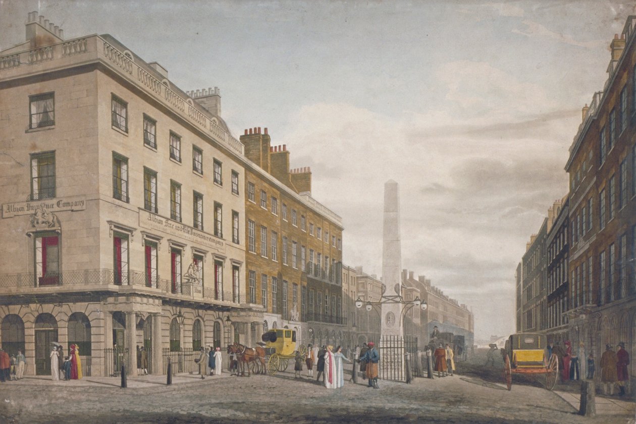 New Bridge Street, City of London, 1809 af William James Bennett
