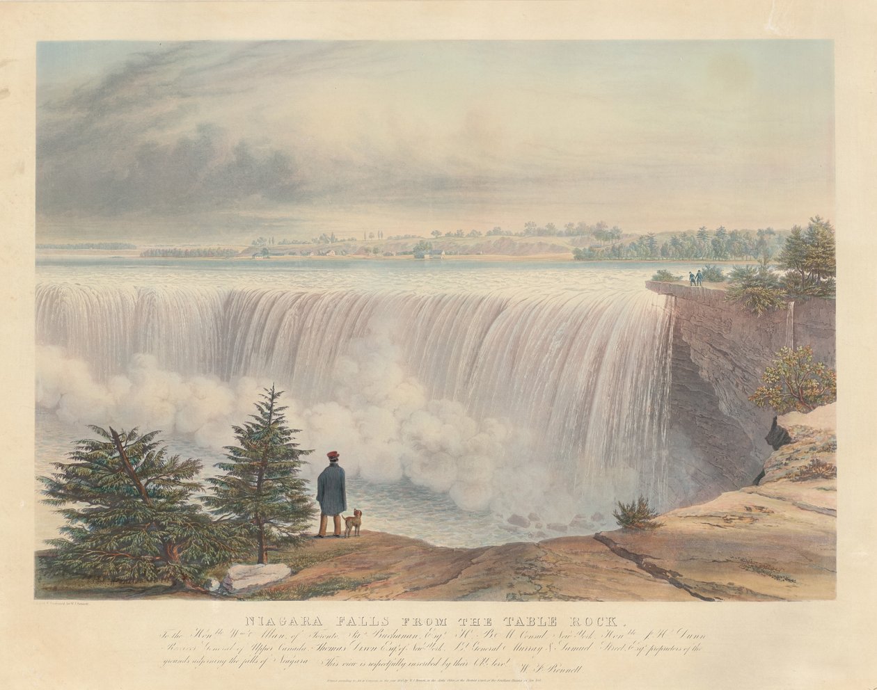 Niagara Falls fra Table Rock af William James Bennett