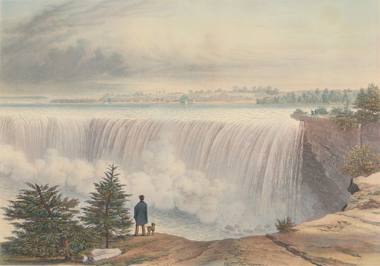 Niagara Falls from the Table Rock, udgivet 1840. af William James Bennett