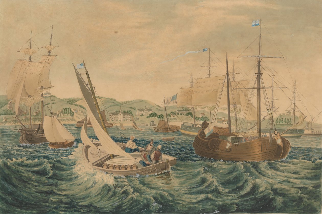 Karantæne, Staten Island, 1833. af William James Bennett