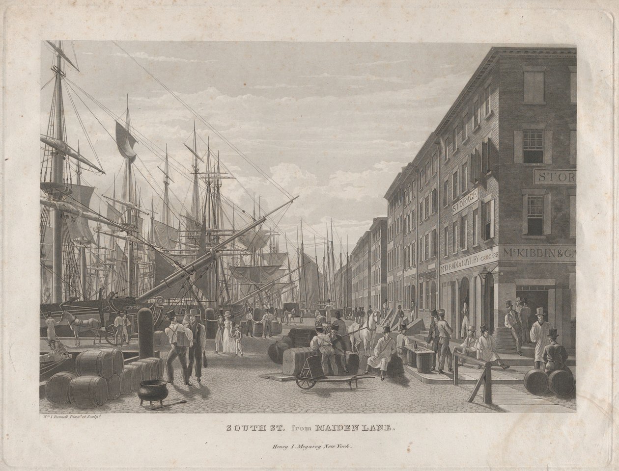 South St. fra Maiden Lane, 1834. af William James Bennett