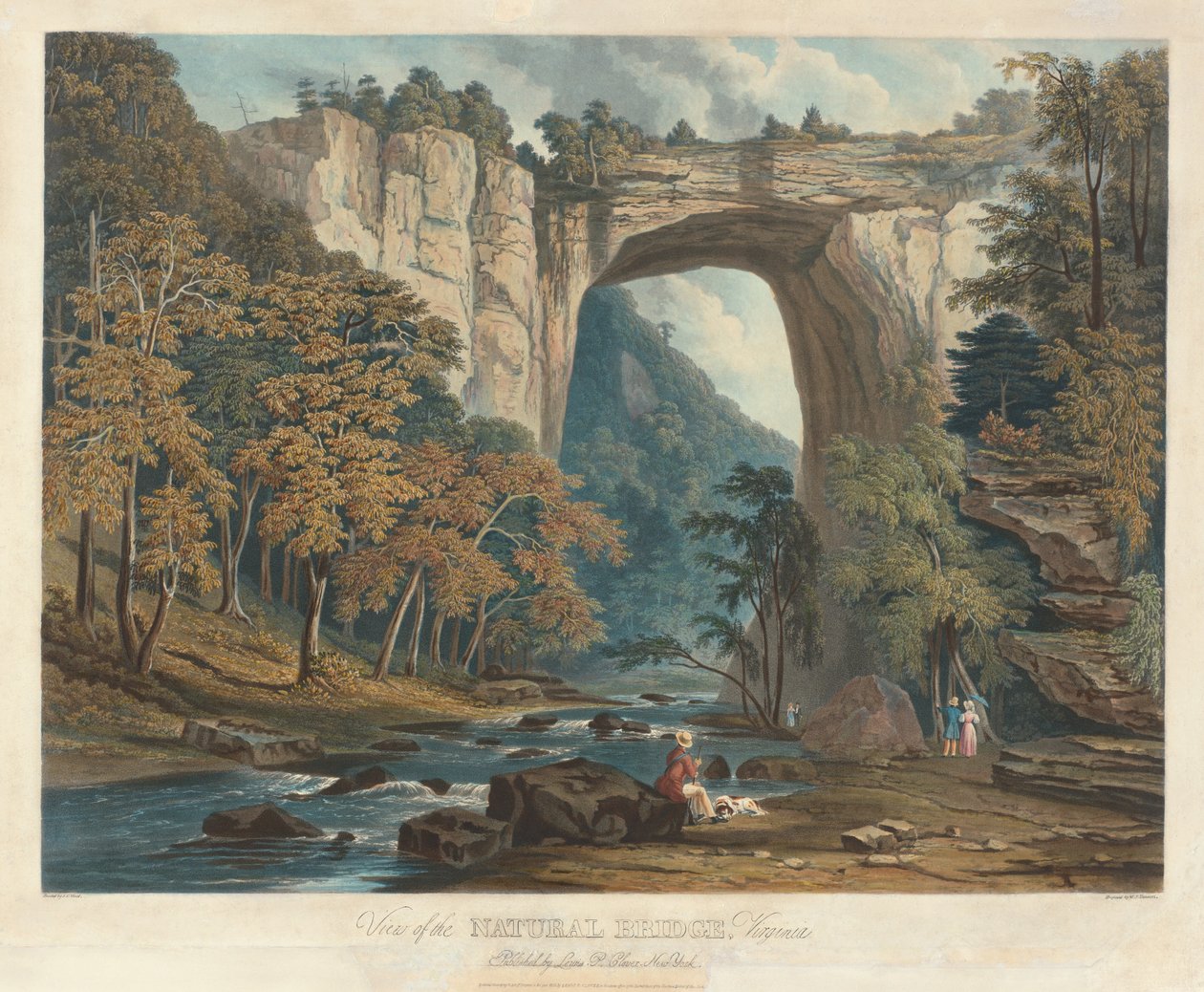 Udsigt over den naturlige bro af William James Bennett after Jacob C. Ward