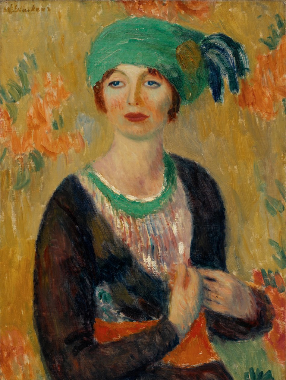 Pige i grøn turban af William James Glackens
