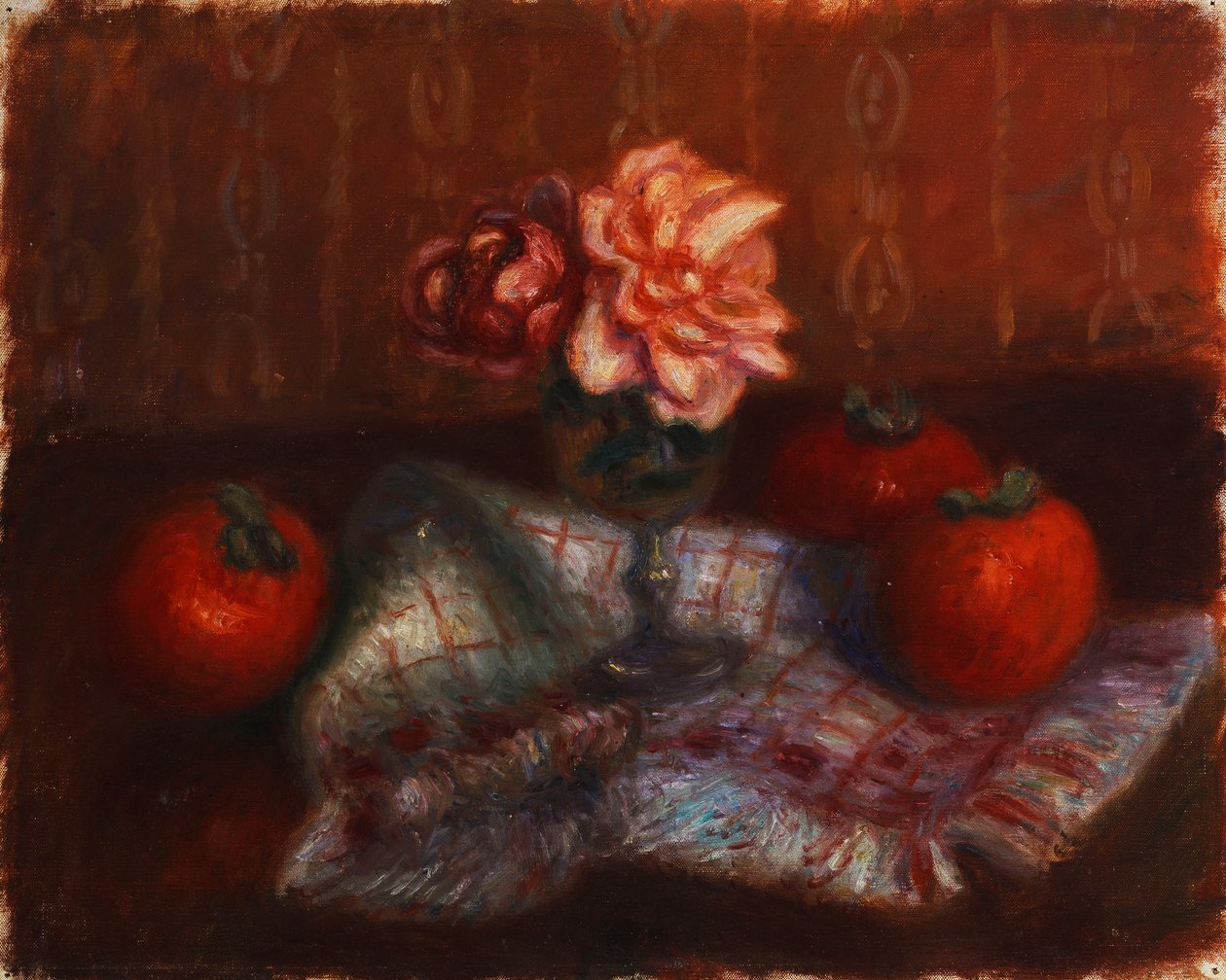 Roser og Persimmons af William James Glackens