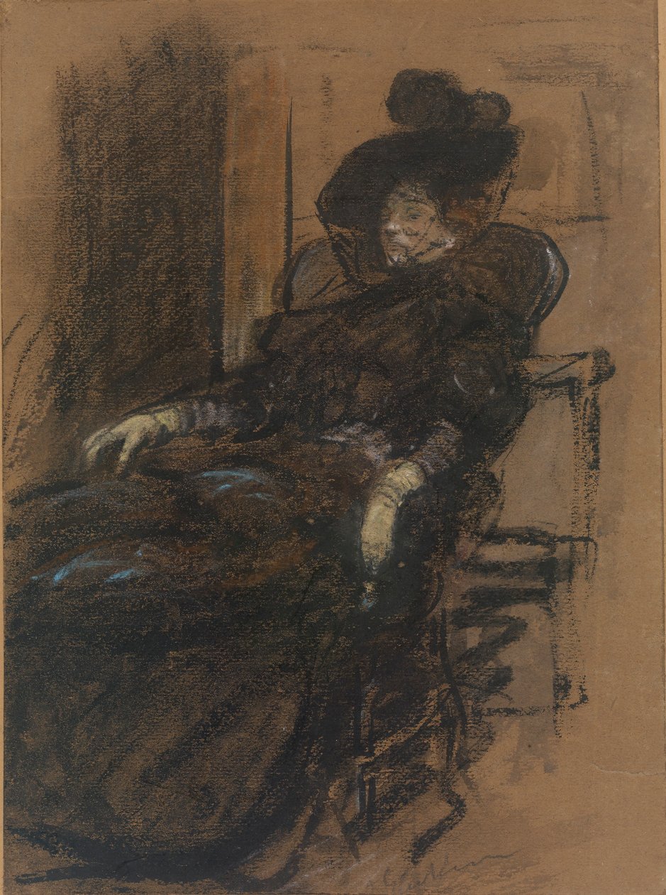 Siddende Kvinde af William James Glackens