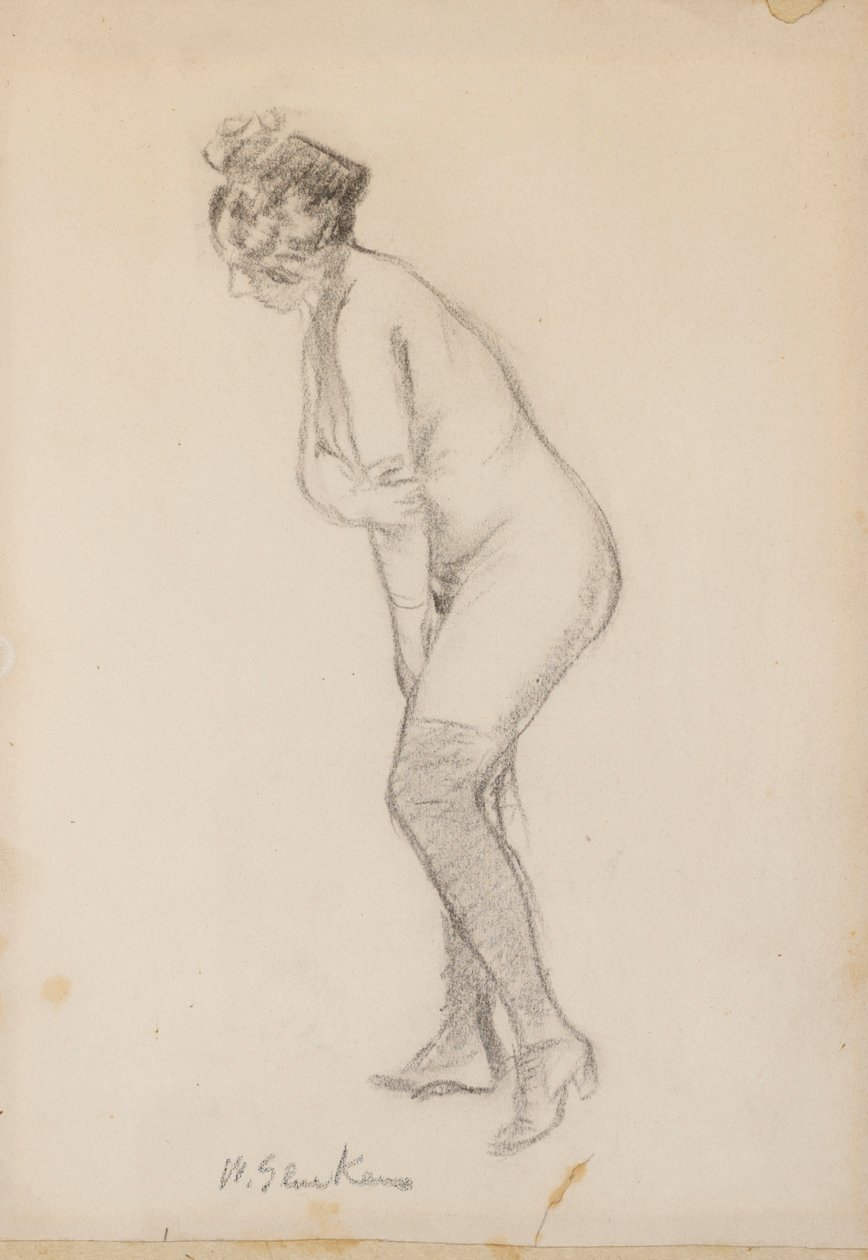 Stående nøgen kvinde af William James Glackens