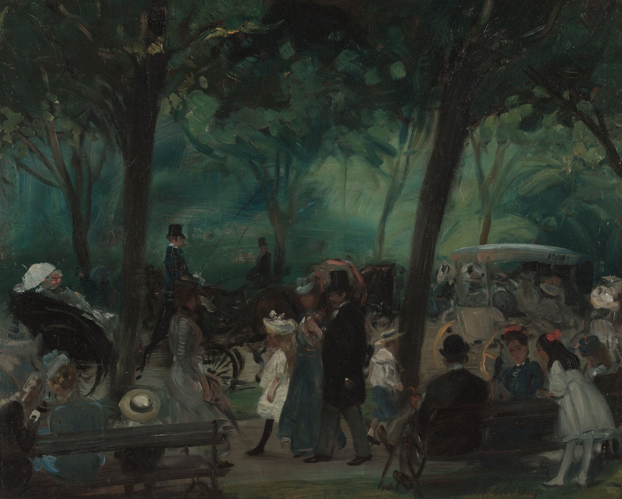 The Drive, Central Park, ca. 1905 af William James Glackens