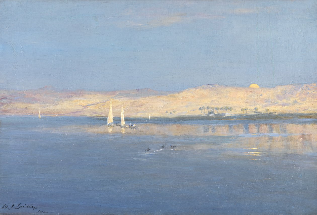 Månen stiger over Nilen, 1900 af William James Laidlay