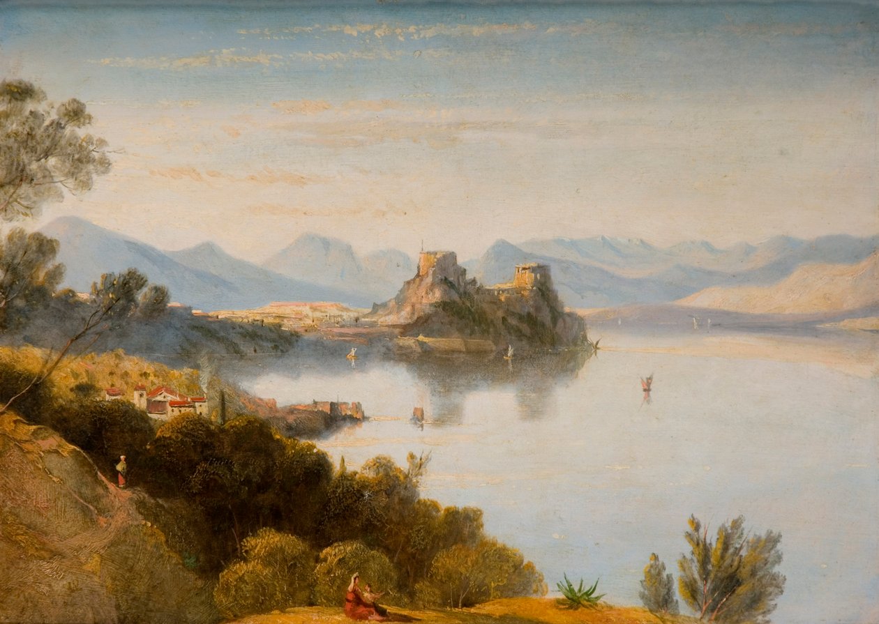 Albanske bjerge med Korfu i afstand af William James Linton