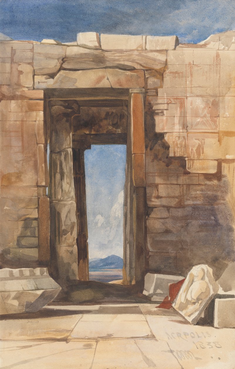 En døråbning i Akropolis, Athen af William James Muller