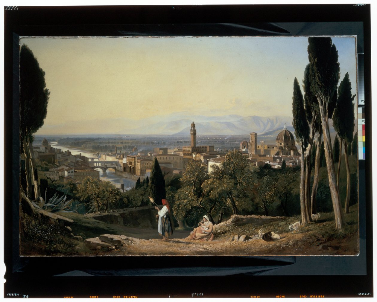 En udsigt over Firenze og floden Arno fra San Miniato af William James Muller