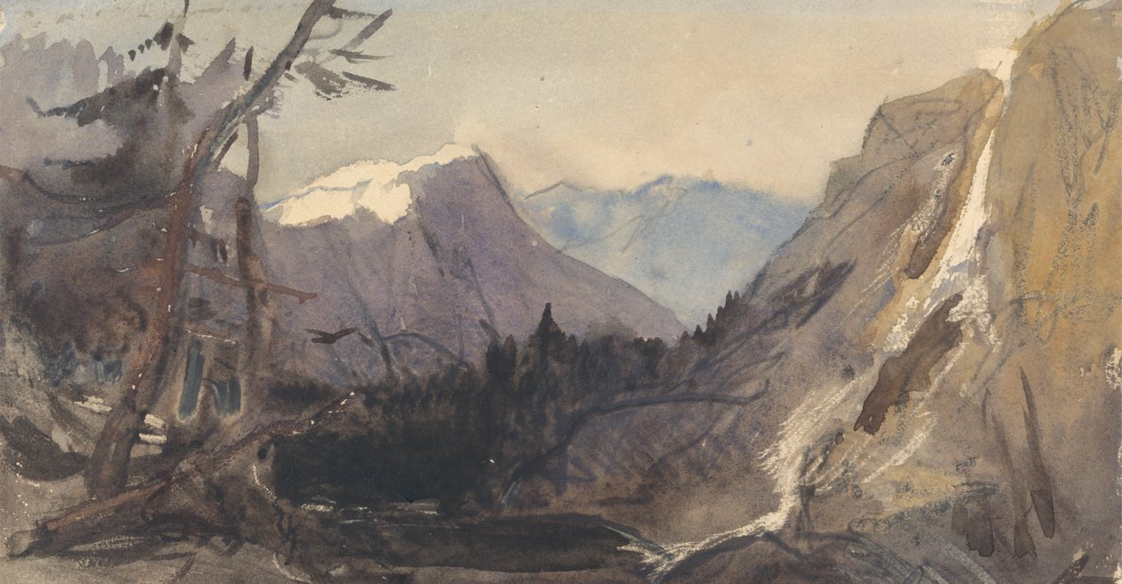 Alpelandskab, muligvis Matterhorn af William James Muller