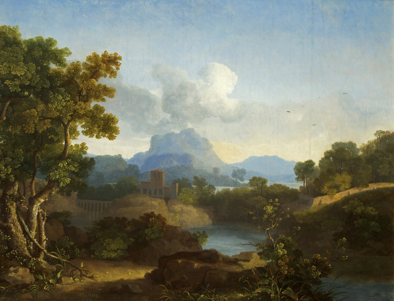 Klassisk Landskab af William James Muller