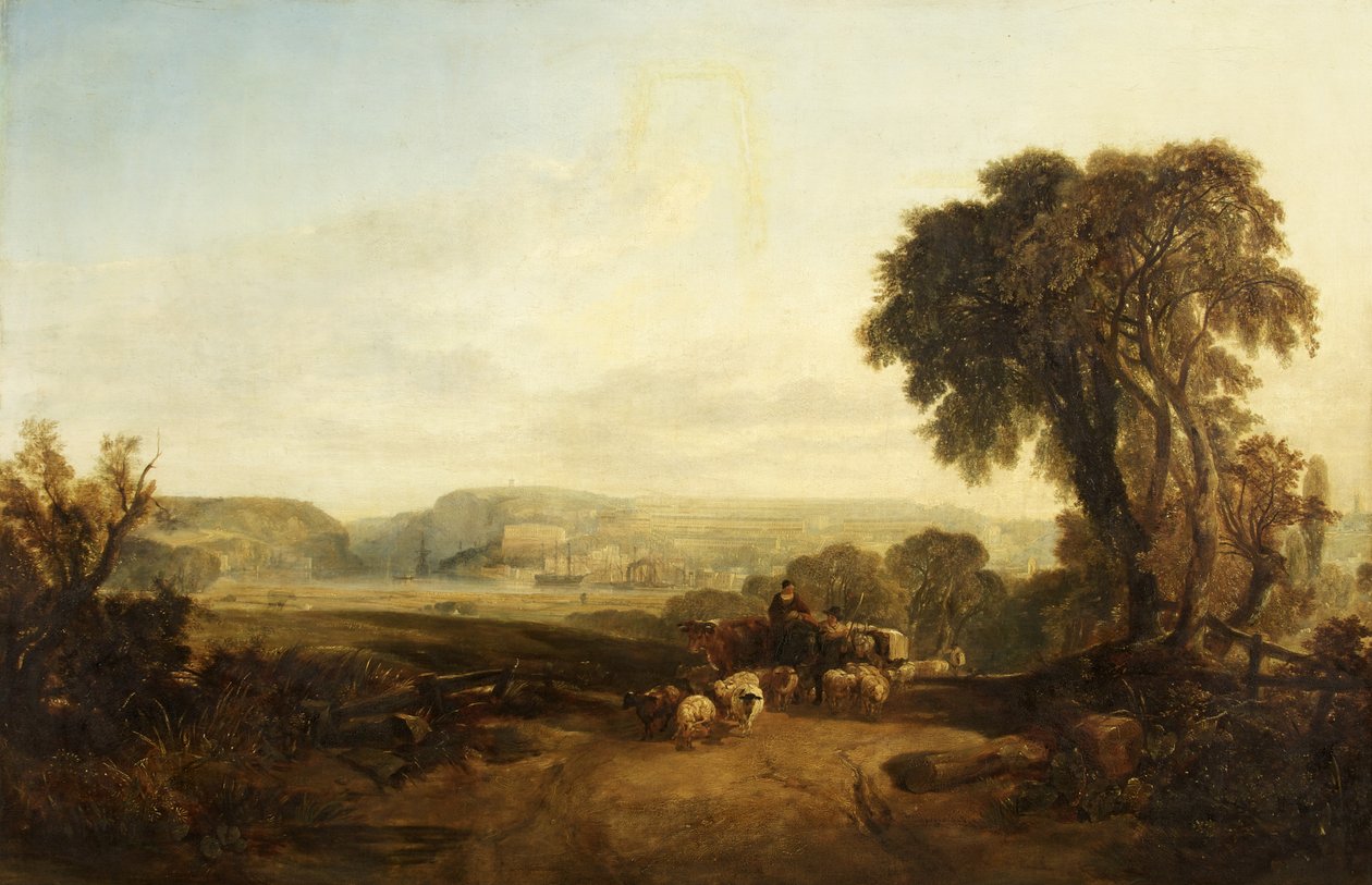 Clifton fra Ashton Meadows, muligvis 1833 (olie på lærred) af William James Muller