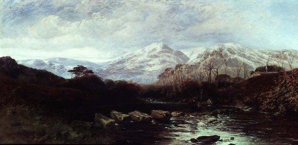 Omfattende flodlandskab af William James Muller