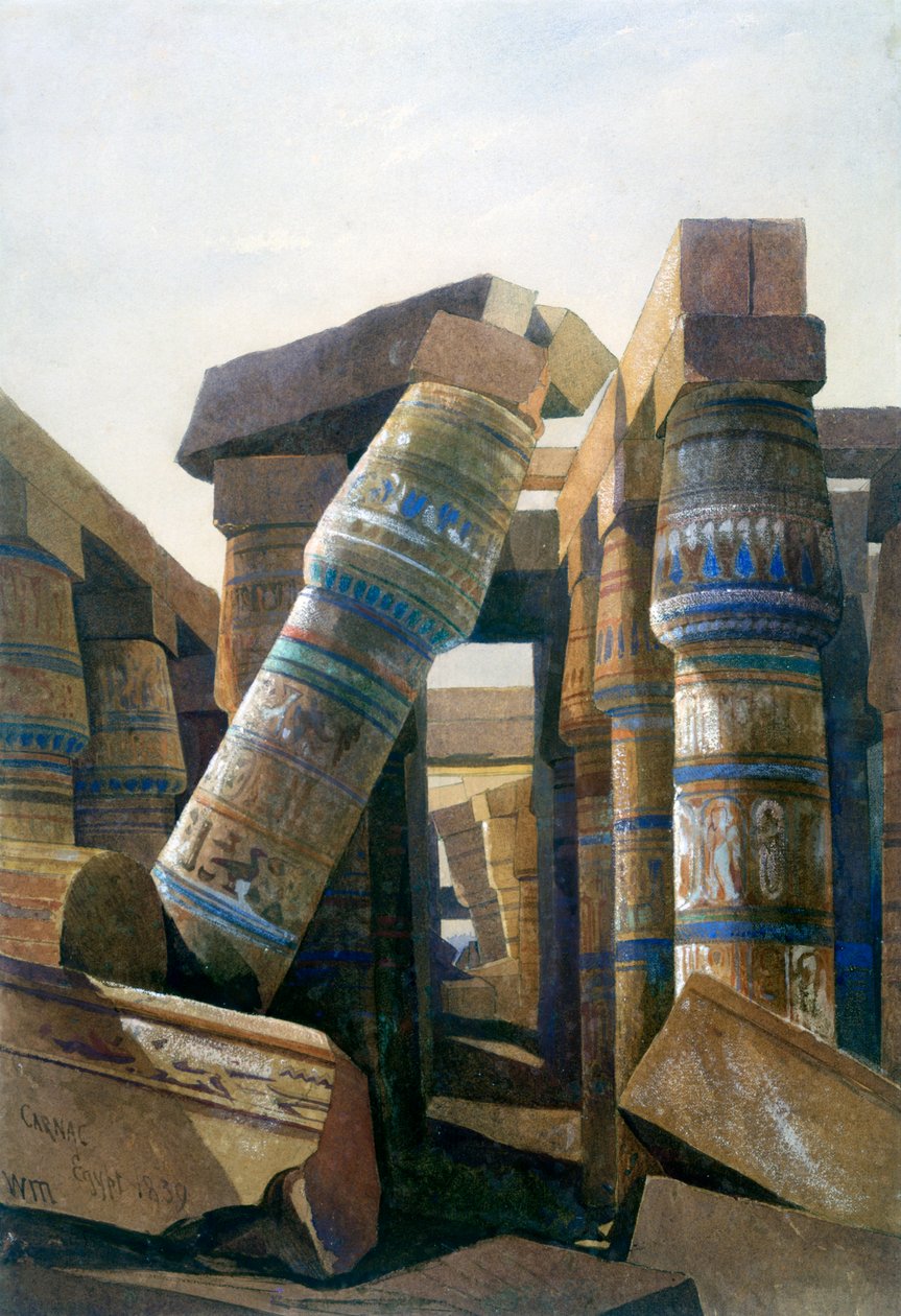 Søjlesal, Carnac, 1839 af William James Muller