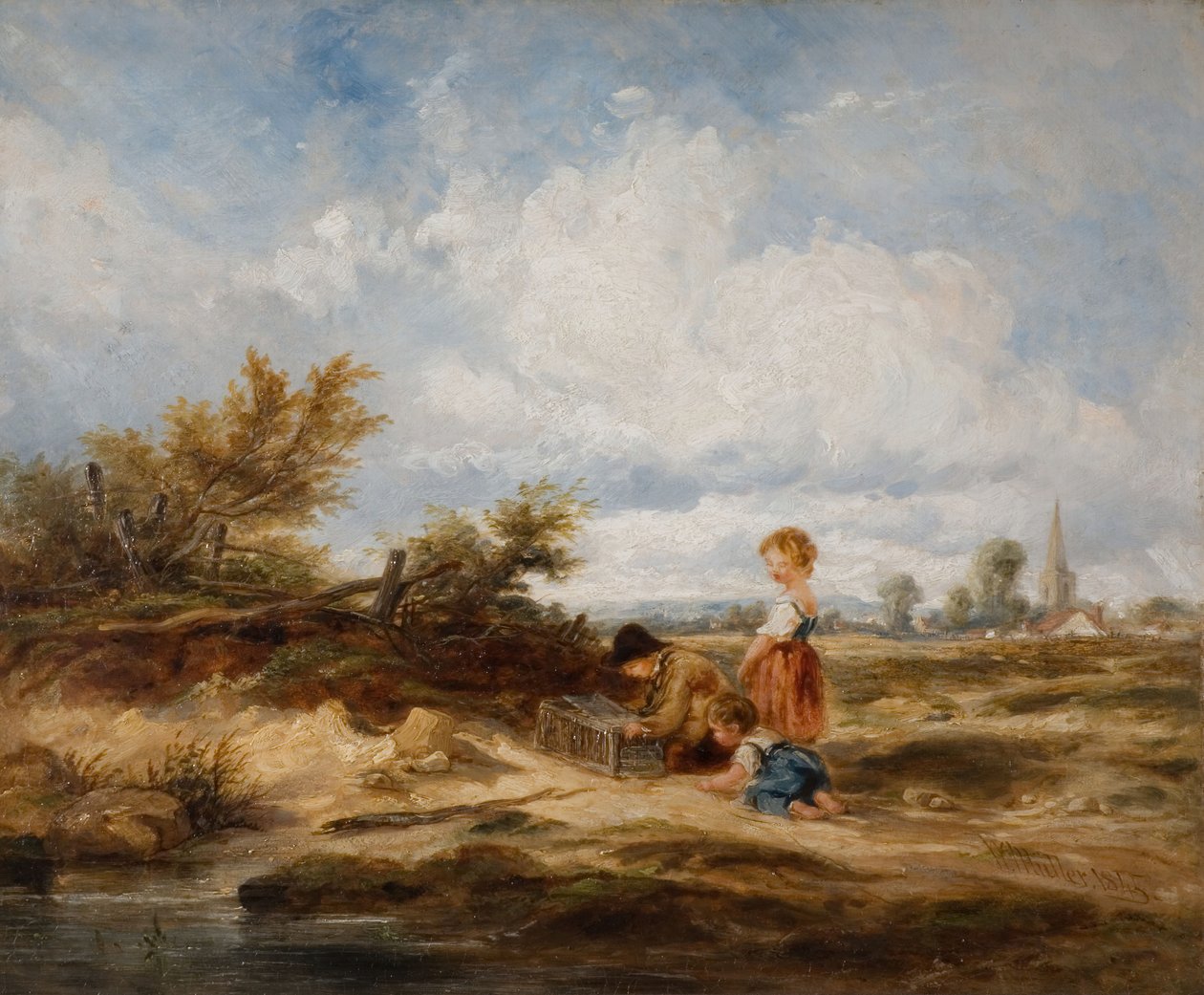 Hampstead Heath - Fuglefælden, 1845. af William James Muller