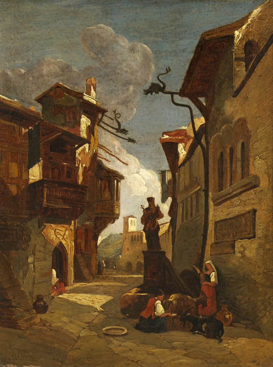 Italiensk Gadescene af William James Muller