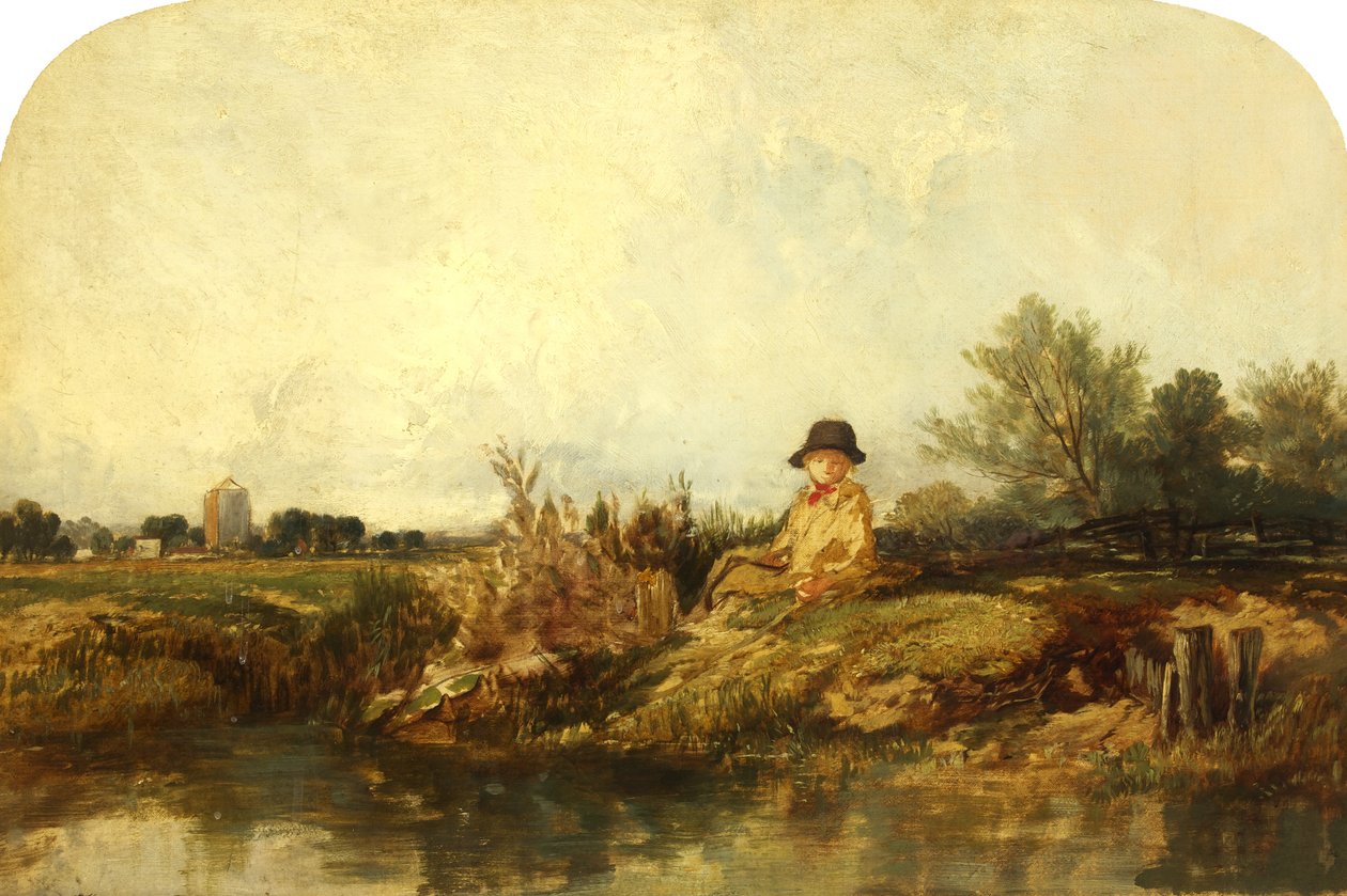 On the Medway, muligvis 1841 (olie på lærred) af William James Muller