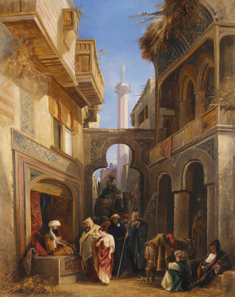 Gadebillede i Kairo, 1839. af William James Muller