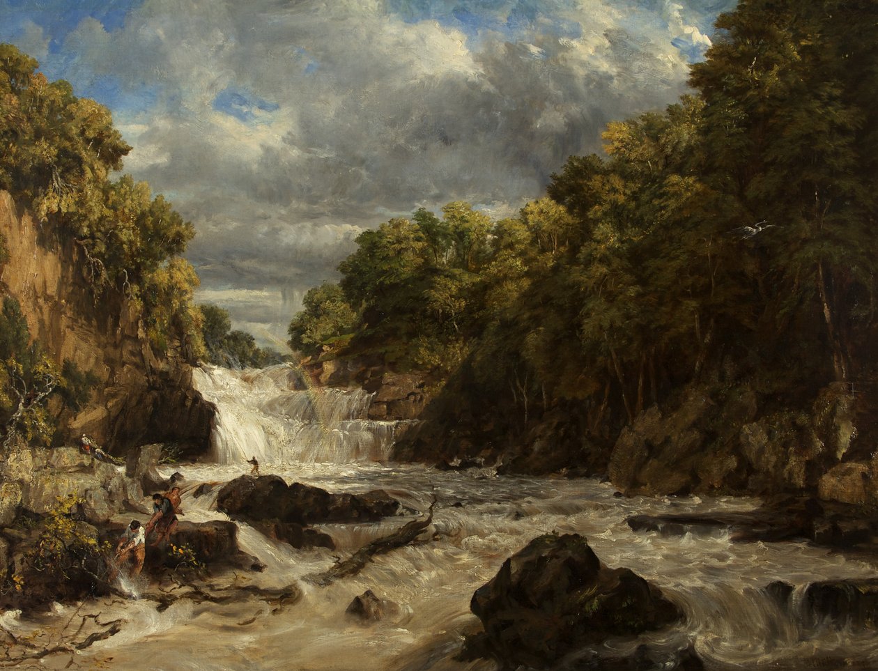 Swallow Falls, Bettws-y-Coed af William James Muller