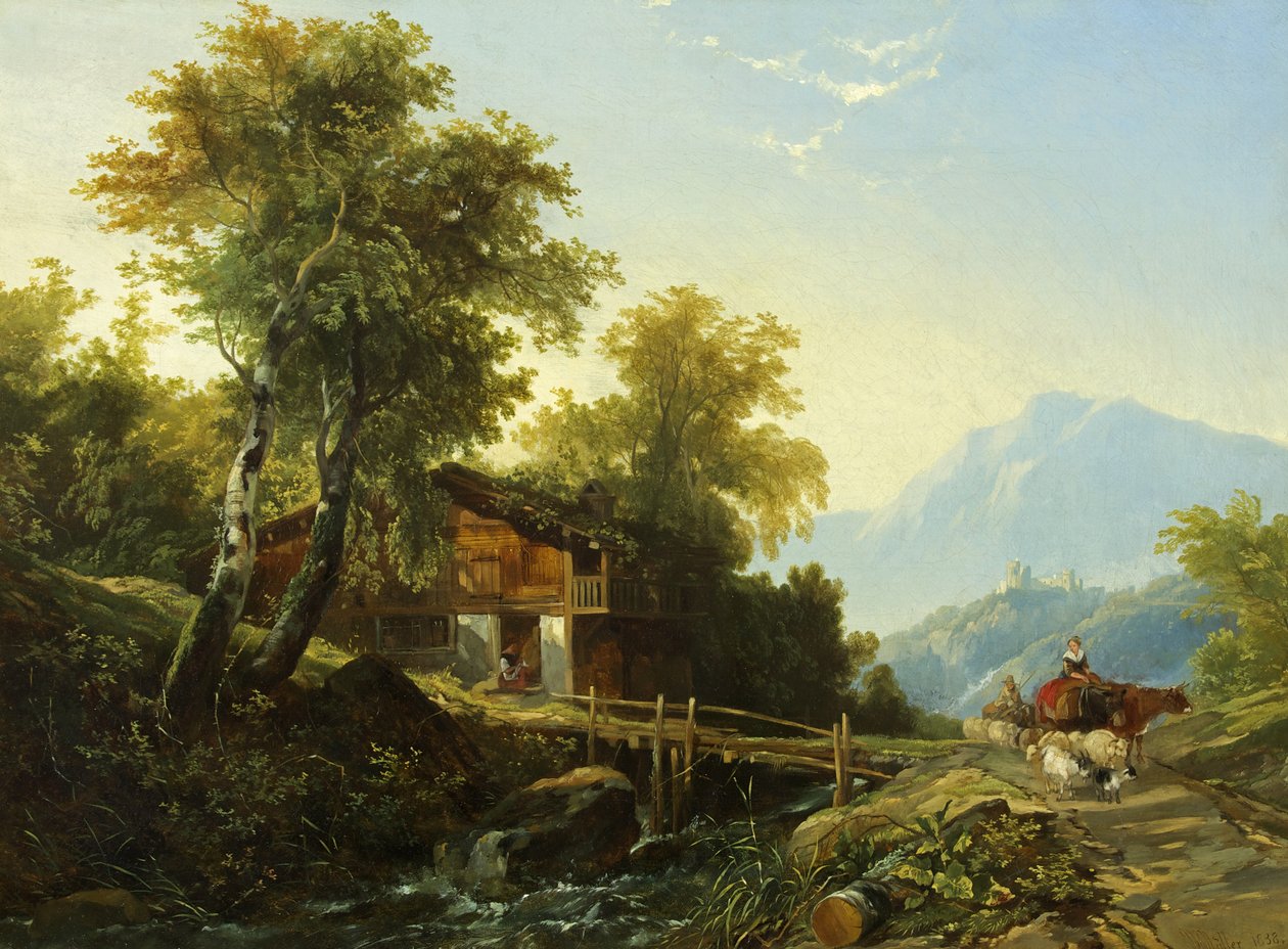 Schweizisk hytte af William James Muller