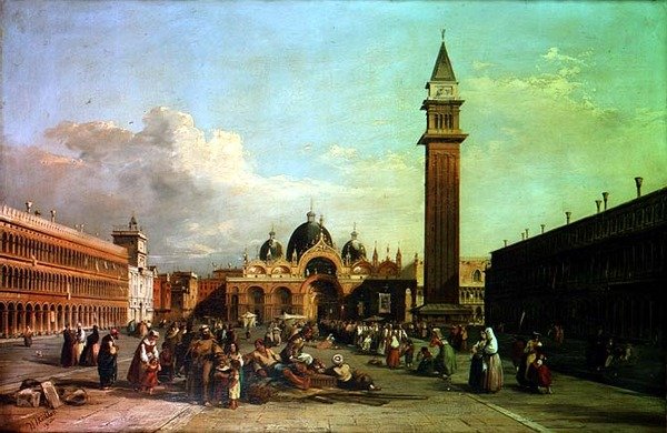 Piazza San Marco, med en procession af William James Muller